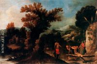 Landscape with the crucifixion of St Peter