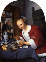 Girl Offering Oysters