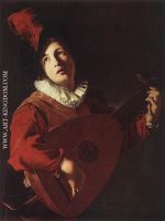 Lute Playing Young Man