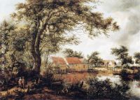 Wooded Landscape with Water Mill 