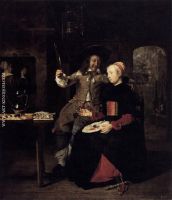 Portrait of the Artist with His Wife Isabella de Wolff in a Tavern