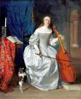 Woman Playing the Viola da Gamba