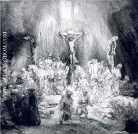 Rembrandt Le Christ Entre Deux Larrons louvre 1653