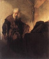 Rembrandt St Paul at his Writing Desk