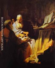 Rembrandt Two Scholars Disputing Peter and Paul