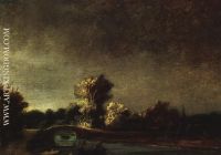 Rembrandt Landscape with a Stone Bridge