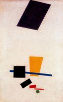 Suprematism Painterly Realism of a Football Player Color Masses 