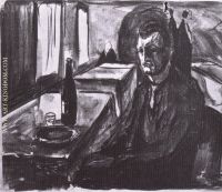 autoportrait la bouteille de vin 1926