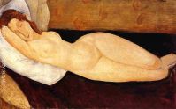 Reclining Nude Head Resting on Right Arm aka Nude on a Couch 