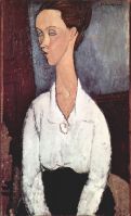 Portrait of Lunia Czechowska with white blouse