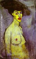 Female Nude with Hat