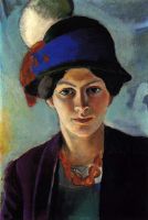 Portrait of the Artist s Wife with Hat