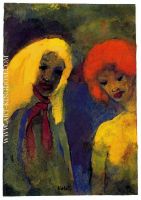 Two Women Yellow and Red Hair 
