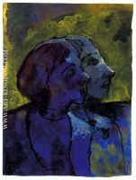 Blue Couple in Profile in Sidelight