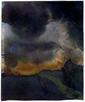 MOuntain Landscape with Dark Clouds