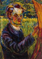 Portrait of Erich Heckel at the easel