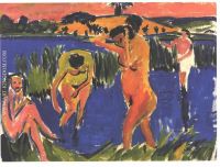 Four bathers