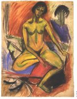 Seated female nude