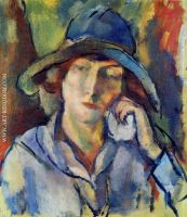 Hermine in a Blue Hat