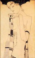 Gerdi Schiele in a Plaid Garment