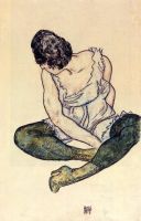 Seated Woman with Green Stockings