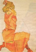 Girl in orange 1910