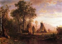 Indian Encampment Late Afternoon