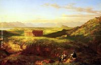 The Temple of Segesta with the Artist Sketching