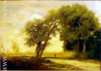 Barbizon Scene with Figure on Path