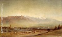 Salt Lake City with Wasatch Range