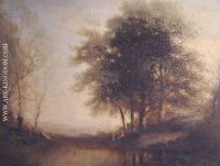 Landscape with Trees and Sream