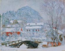 Sandviken Village in the Snow