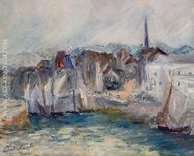 Bateaux dans le port de Honfleur 1917