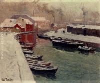 A Snowy Harbor View
