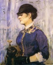 Young Woman in a Round Hat