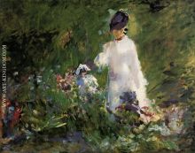 Young Woman among the Flowers