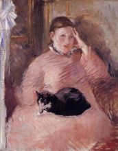 Woman with a Cat Portrait of Madame Manet