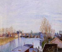 The Loing at Moret the Laundry Boat