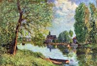 River landscape Moret sur Loing