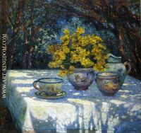 Table with Yellow Bouquet