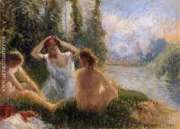 Bathers Seated on the Banks of a River