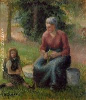 Peasant Woman and Her Daughter Eragny