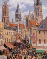 The Old Market and the Rue de l Epicerie in Rouen