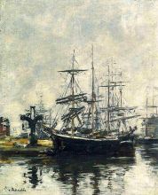 Le Havre Sailboats at Dock Bassin de la Barre