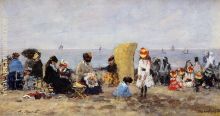 Trouville Beach Scene 01