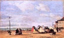 Empress Eugenie at beach at Trouville