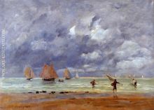 Fishermen and Sailboats near Trouville