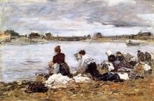 Laundresses on the Banks of the Touques 06
