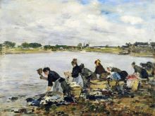 Laundresses on the Banks of the Touques 05