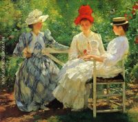 In a Garden aka The Three Sisters A Study of June Sunlight 